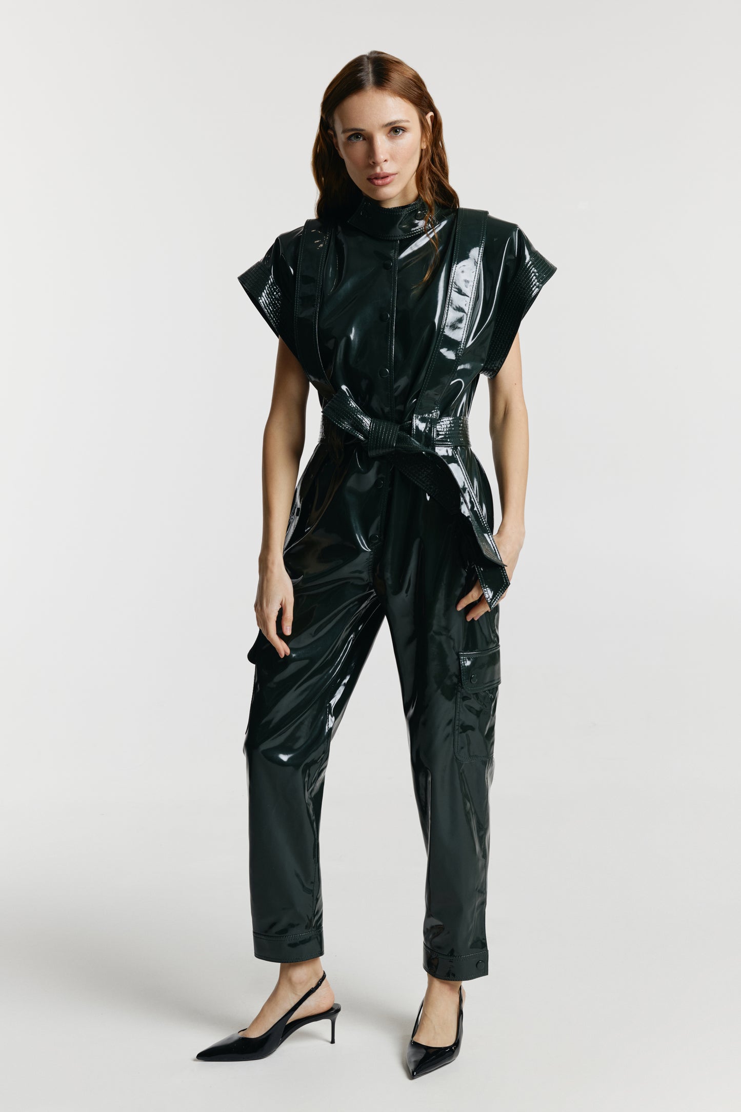 Jumpsuit «Jane» from eco – leather LAC.