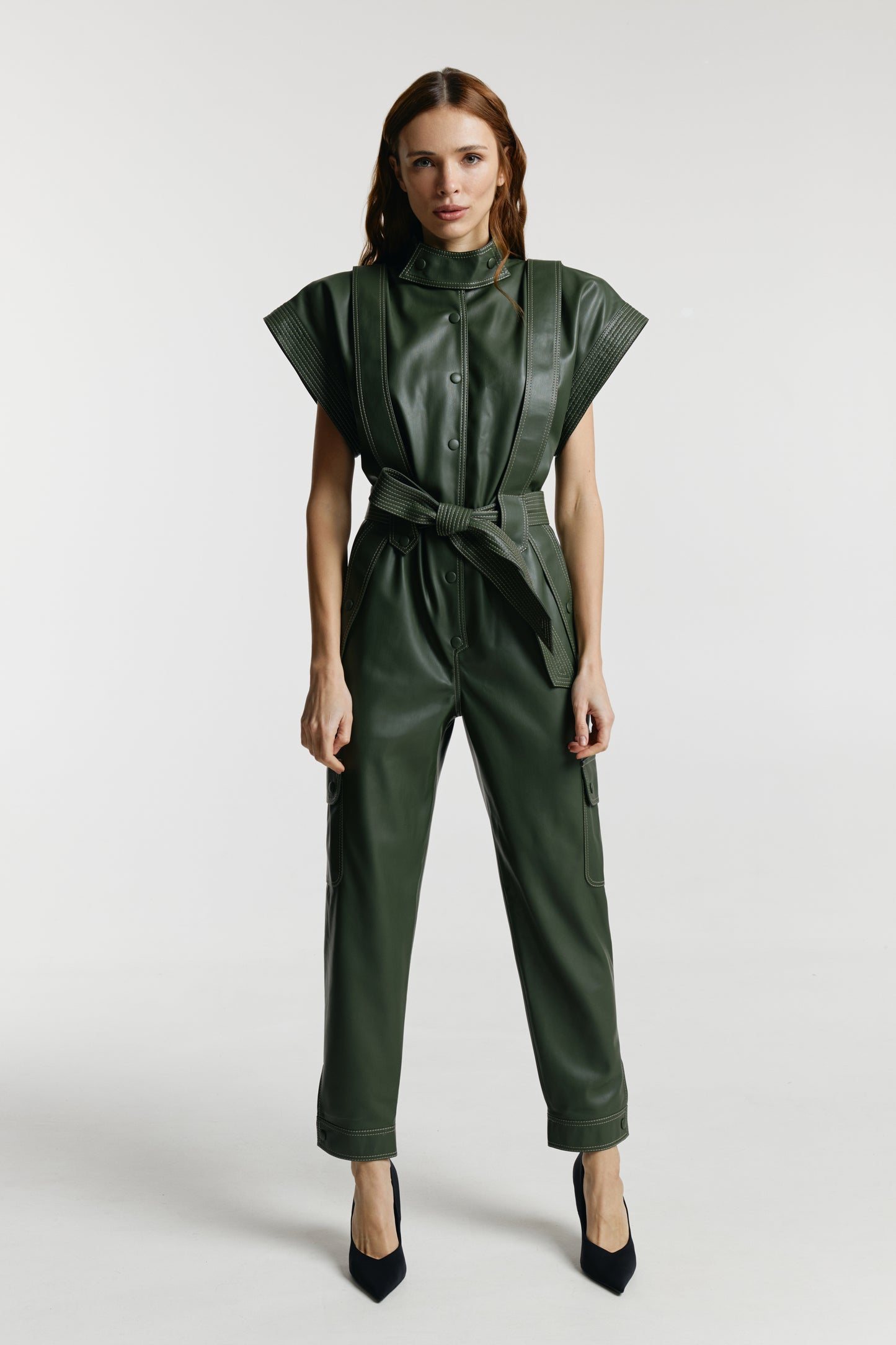 Jumpsuit «Jane» from eco – leather