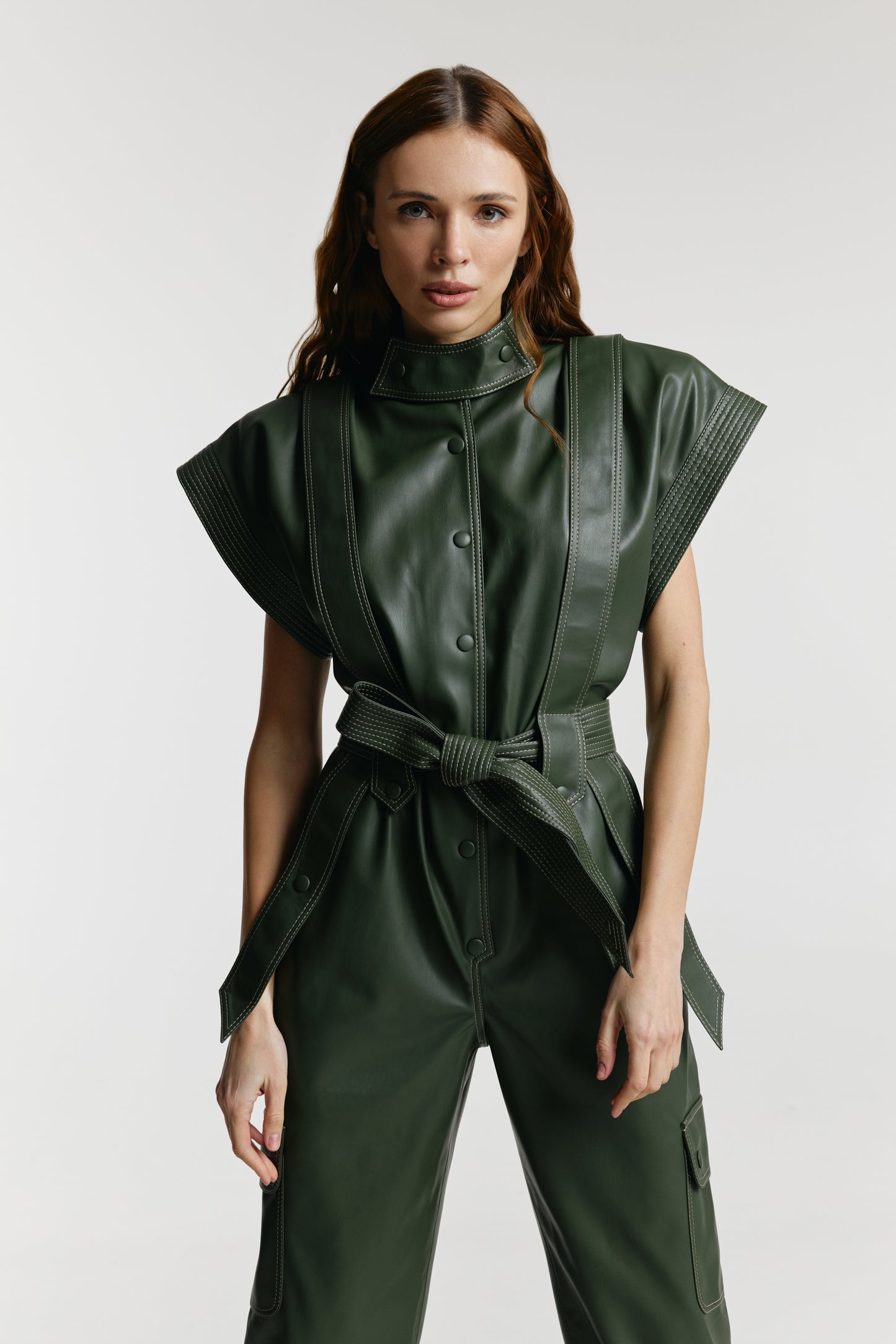 Jumpsuit «Jane» from eco – leather