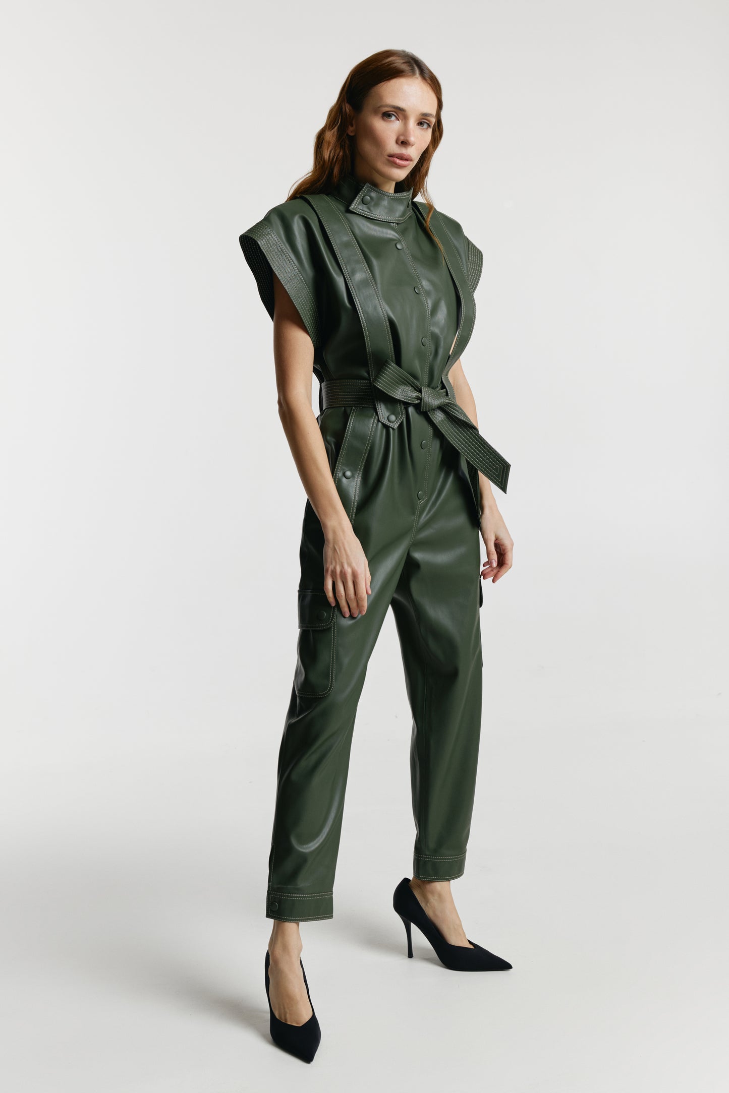 Jumpsuit «Jane» from eco – leather