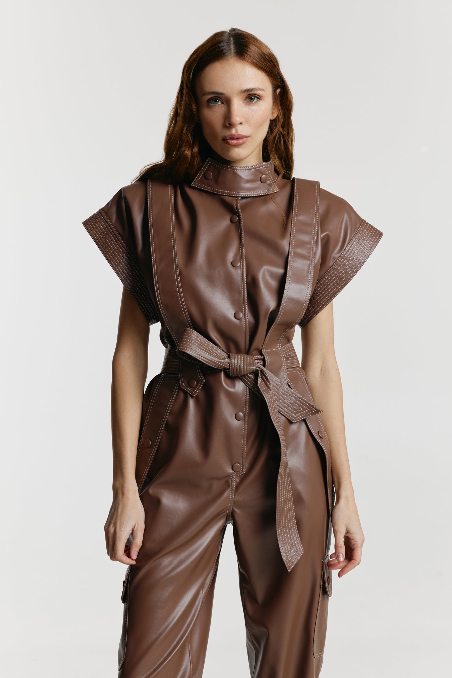 Jumpsuit «Jane» from eco – leather