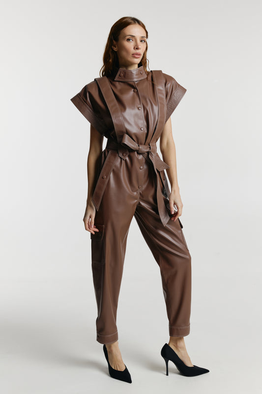 Jumpsuit «Jane» from eco – leather