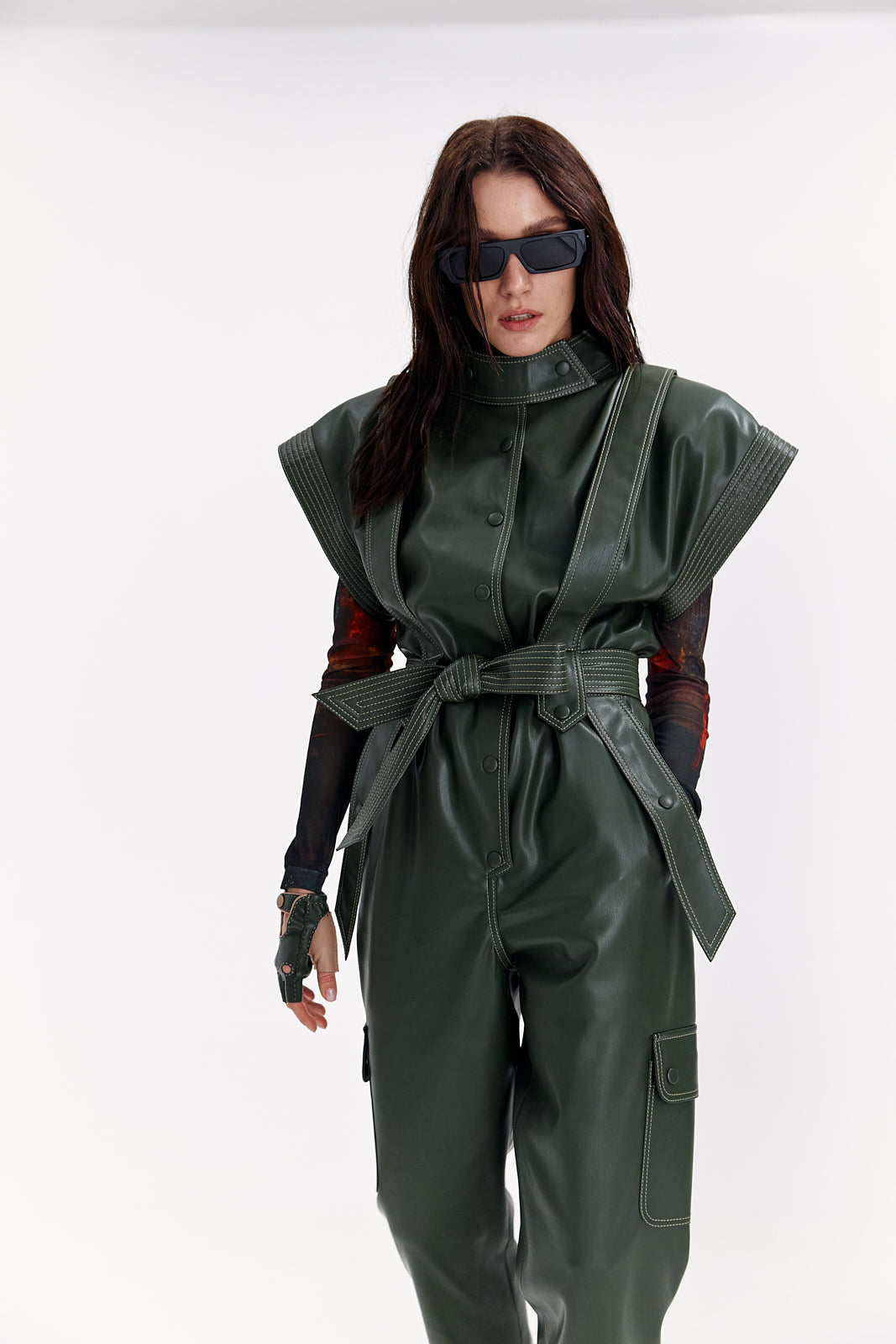 Jumpsuit « Jane» from eco –leather