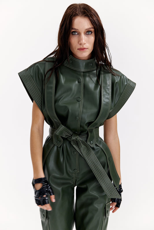 Jumpsuit « Jane» from eco –leather