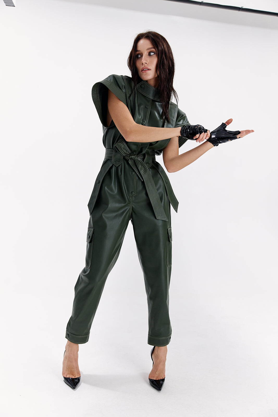 Jumpsuit « Jane» from eco –leather