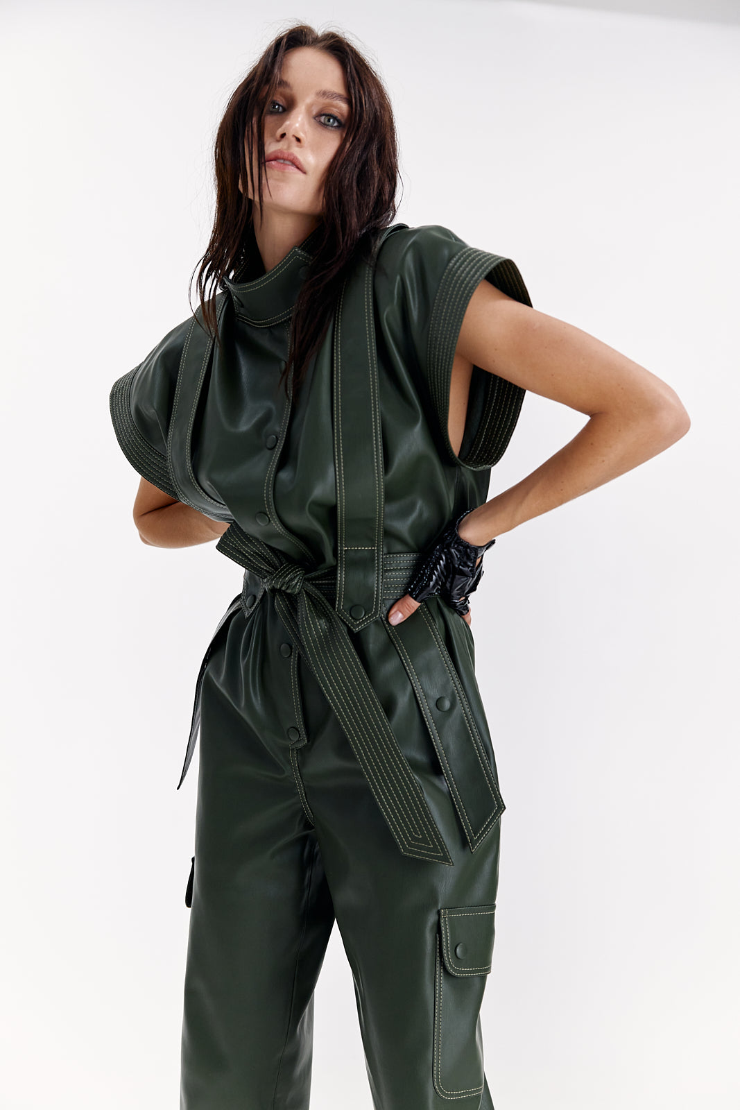 Jumpsuit « Jane» from eco –leather