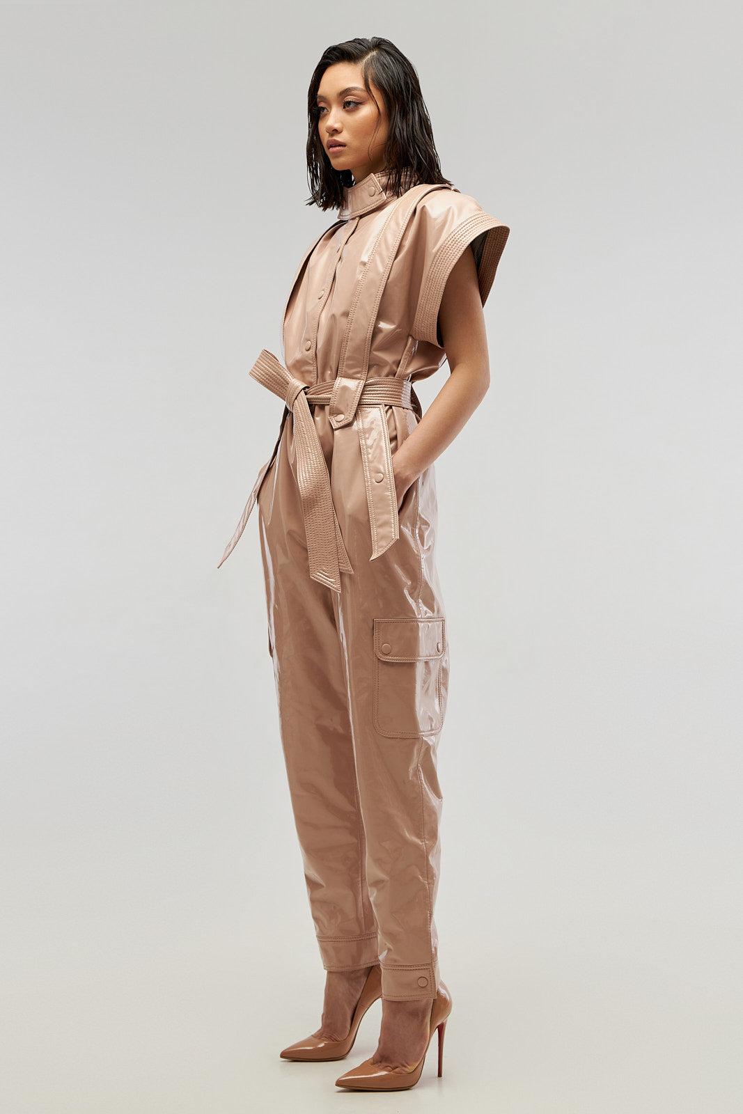 Jumpsuit «Jane» from eco – leather LAC.