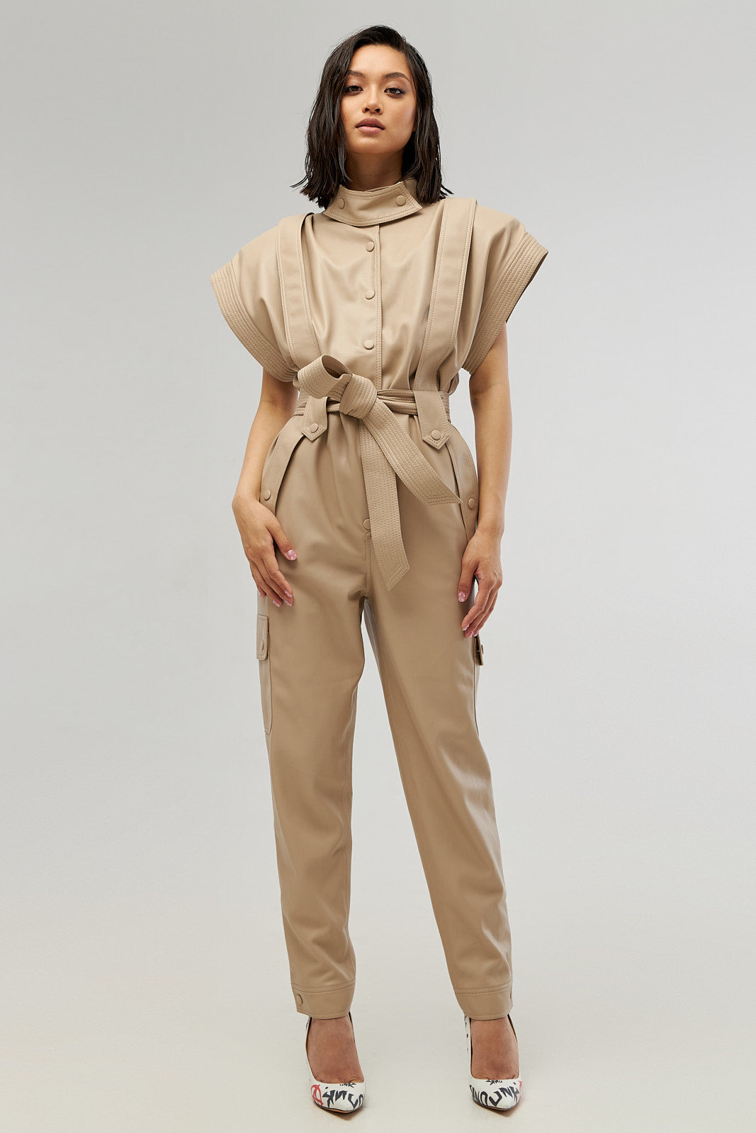 Jumpsuit «Jane» from eco – leather