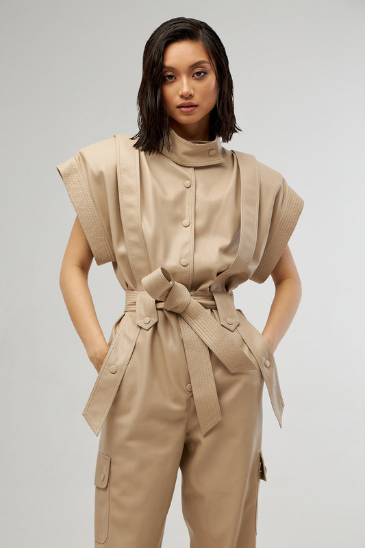 Jumpsuit «Jane» from eco – leather